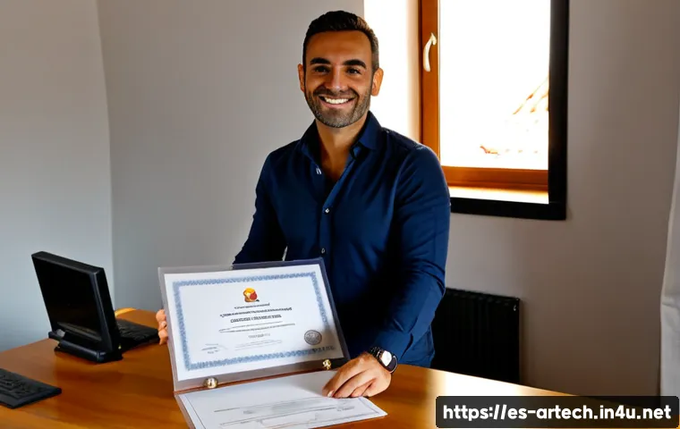 건축기술사 합격 후기 - Photorealistic Spanish civil engineer celebrating a professional architecture certification success ...